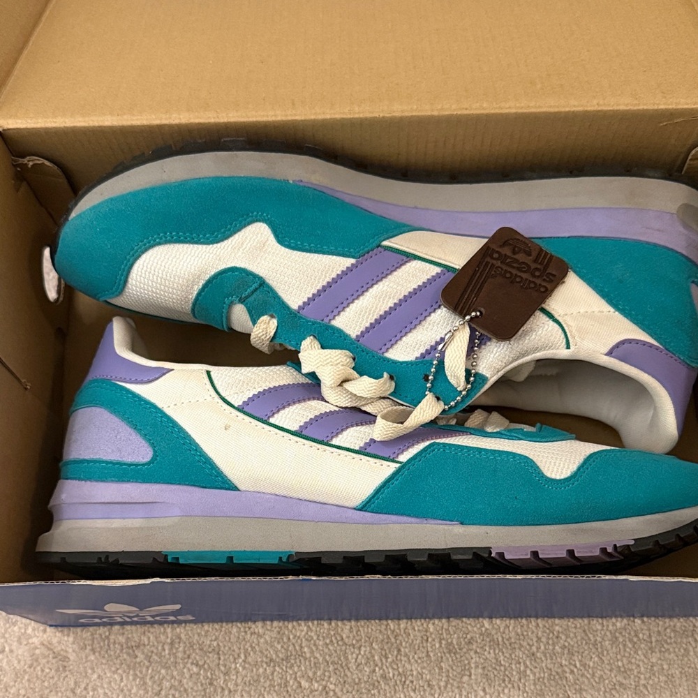 Adidas Turquoise and Lavender Shoes